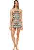 HALTER MINI POM POM DRESS - CONFETTI